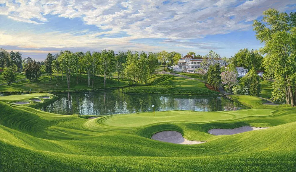 Linda Hartough golf painting